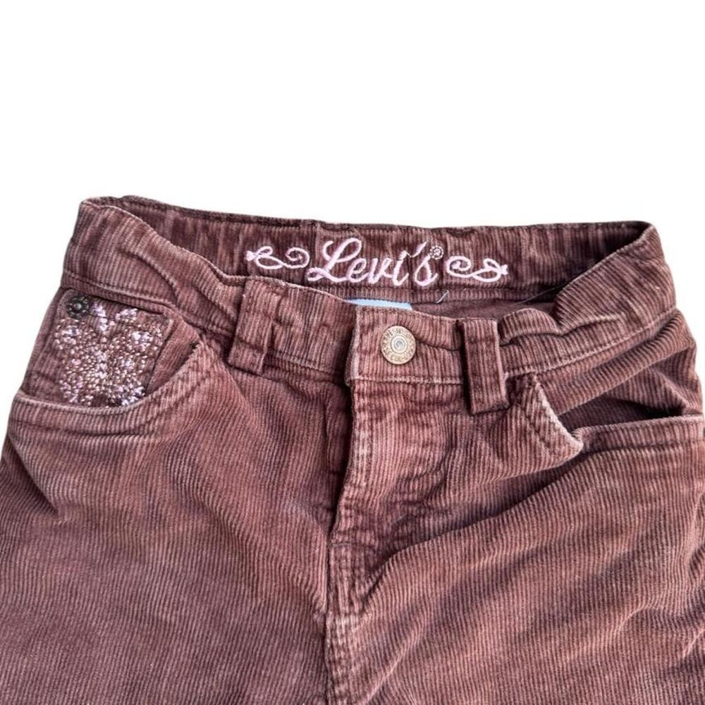 Levi's brown corduroy pants with sequin details Size 4 toddler